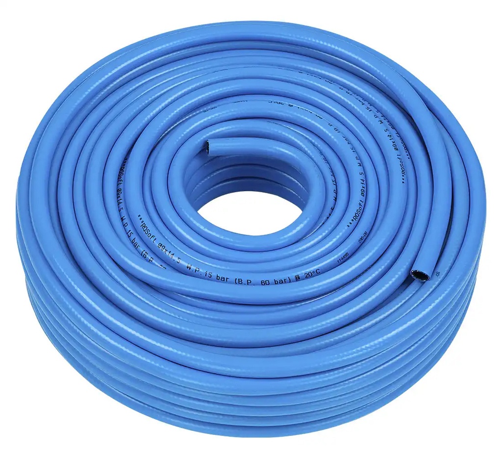 RQSoft Polyurethane Straight Pneumatic Hose  9.0 x 14.5mm - 50m (05-02-62, RQS)