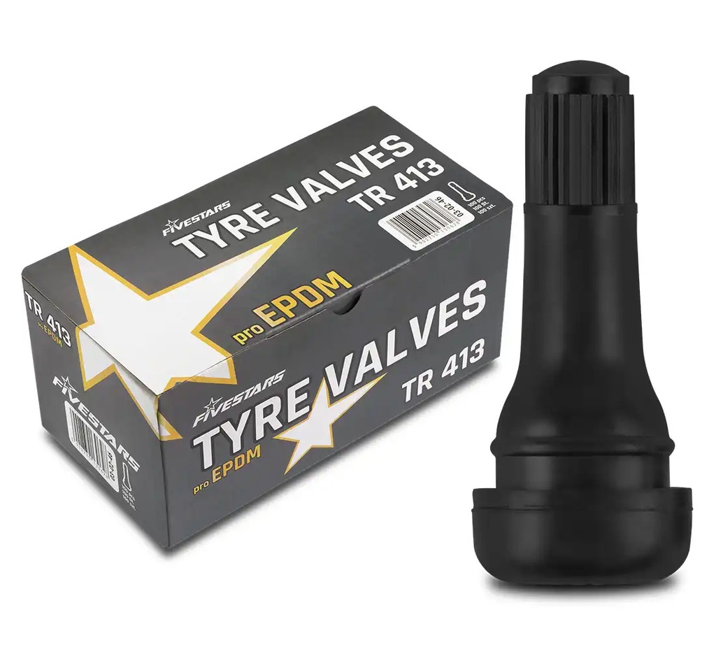 Black valve TR 413 - 100 pcs FS PRO EPDM (03-02-46, REDATS)