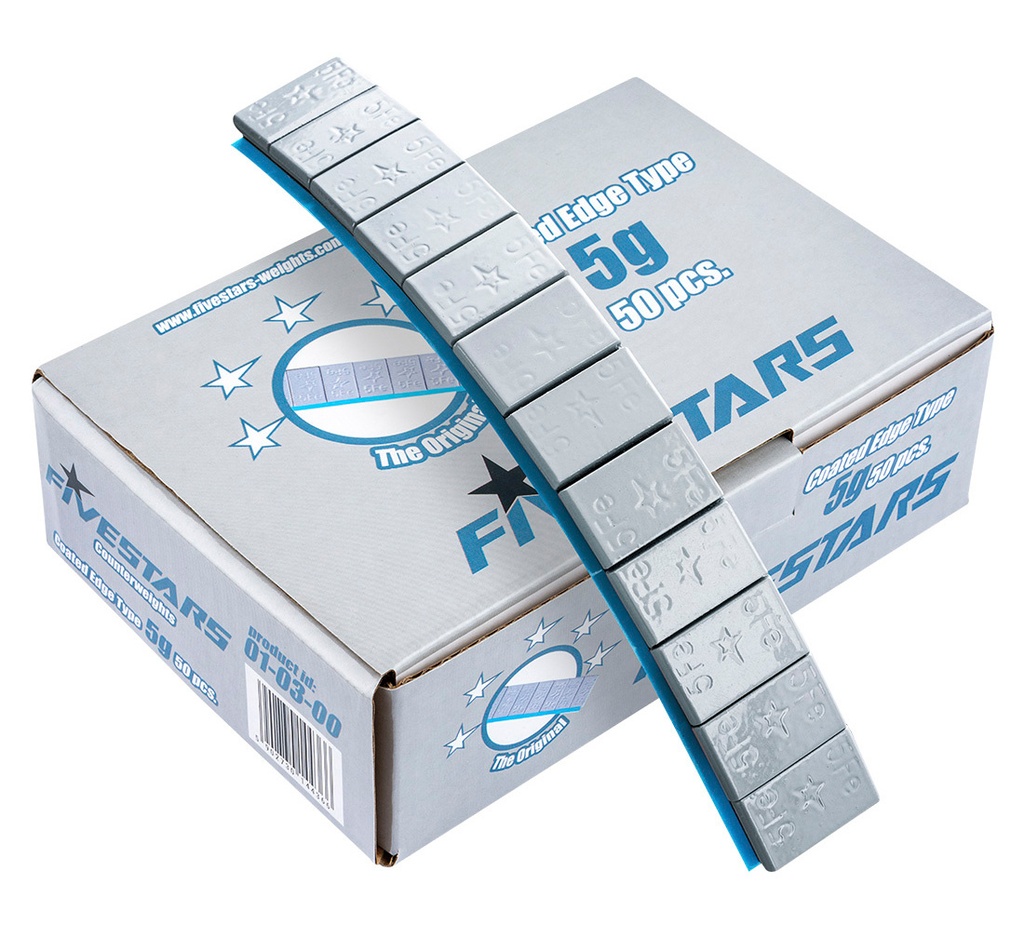 ᴿᴰ Lipnūs ratų svareliai Fivestars 5 g edgy, 50 juostelių (01-03-00, FIVESTARS)