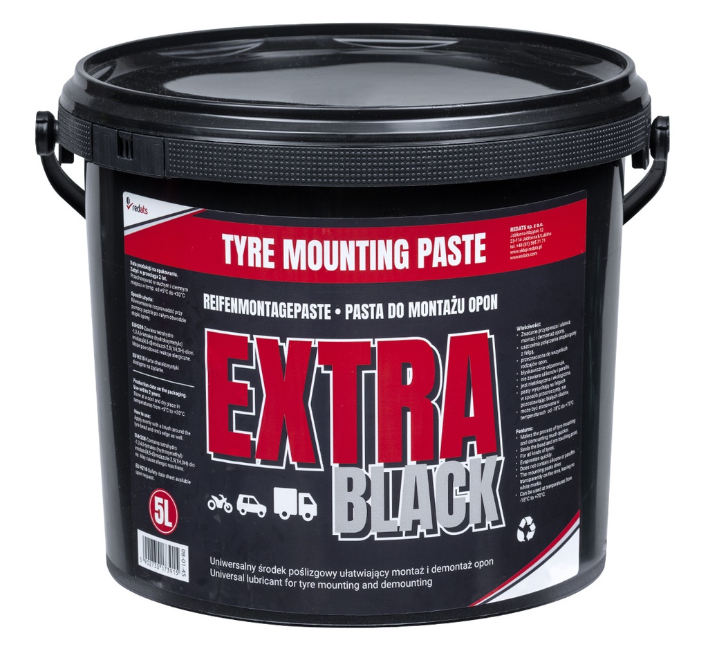 Tyre Mounting Paste EXTRA Black 5 kg - REDATS (08-01-45, REDATS)