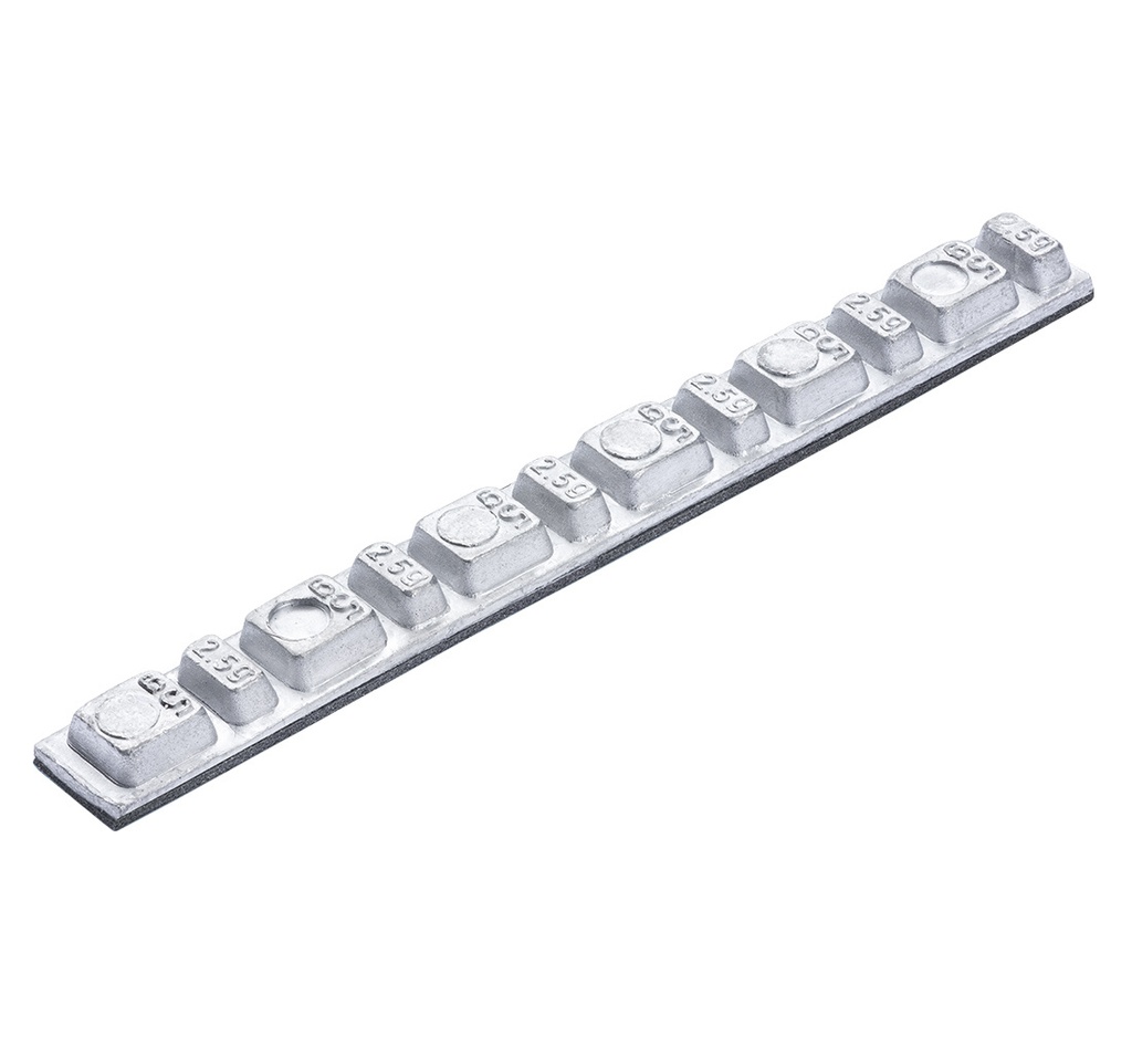 ᴿᴰ Adhesive PB weights for motorcycle rims 5 g / 2.5 g - 1 Strip (01-03-57, REDATS)