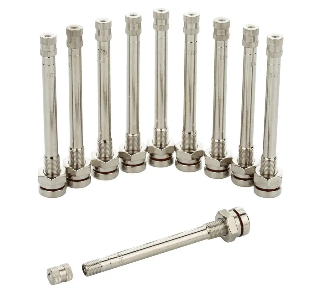 ᴿᴰ Chrome-plated valve for tubeless truck wheels TR 545, 10 pcs. (03-01-90, REDATS)