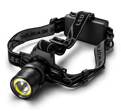 [05.073.54] Įkraunamas galvos žibintuvėlis 5 W LED + COB (05.073.54, MARCO TOOLS)