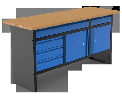 [05.088.160] Workbench 1709x600x885 mm with 1 door panel (05.088.160, MARCO TOOLS)