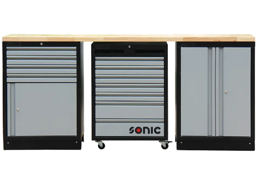 [4731516] Workbench with wooden tabletop, tool trolley Sonic Equipment BV 4731516