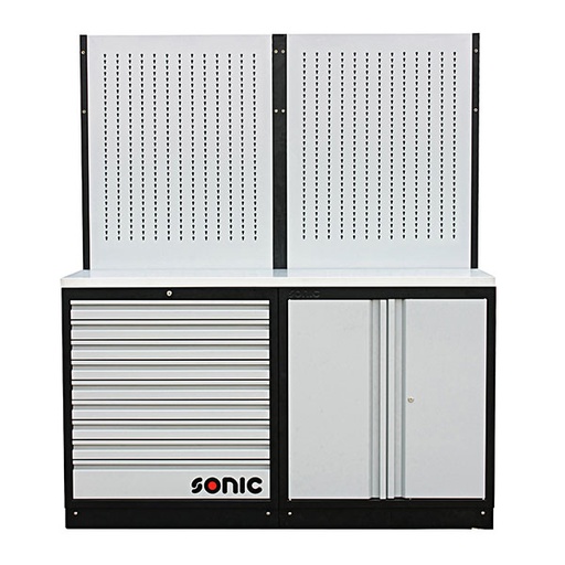 [4731702] Darbastalis su metaliniu stalviršiu ir sienele [4731702] []