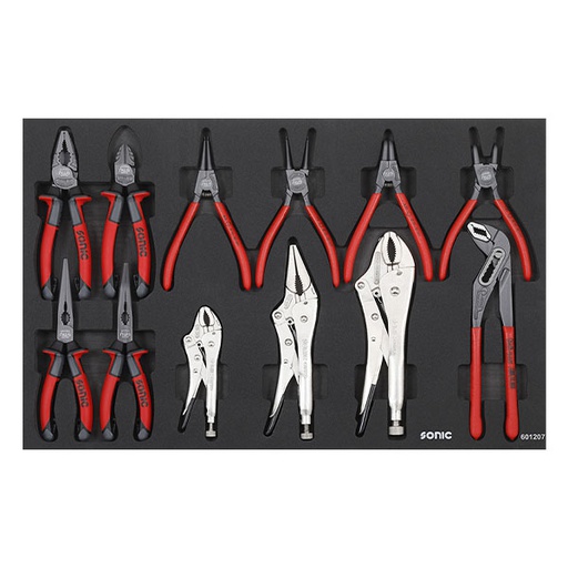 [601207] Įrankių komplektas į vežimėlius, Replės, 12vnt., Sonic Equipment BV 601207
