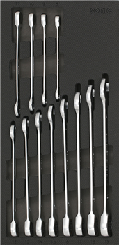 [601228] Įrankių komplektas į vežimėlius - terkšliniai raktai (12vnt) Sonic Equipment BV [601228] 