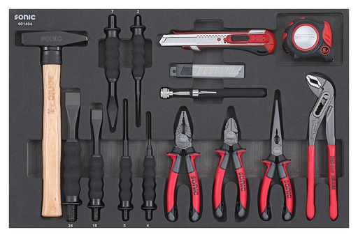 [601404] Įrankių komplektas į vežimėlius, 14 vnt (601404, SONIC)