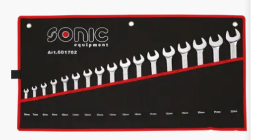 [601702] Combination wrench set in pouch 17-pcs. [601702] 