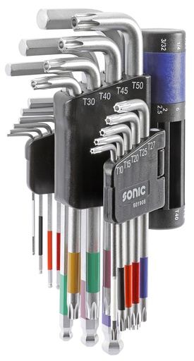 [601908] Angled long hex and TORX key set 19pcs (601908, SONIC)