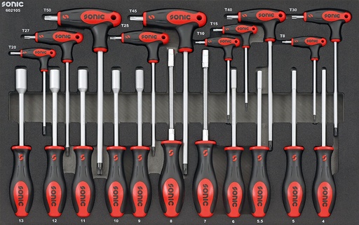 [602105] Tool set for tool trolleys (21 pcs) (602105, SONIC)