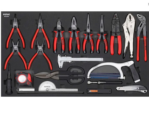 [602204] Įrankių komplektas į vežimėlius, 22vnt., 602204, SONIC EQUIPMENT [602204] []