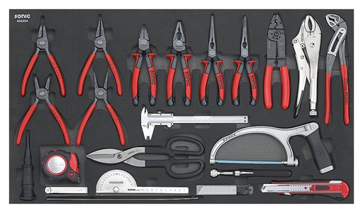 [602204] Tool set for tool trolleys, 22 pcs, SONIC EQUIPMENT (602204, SONIC)