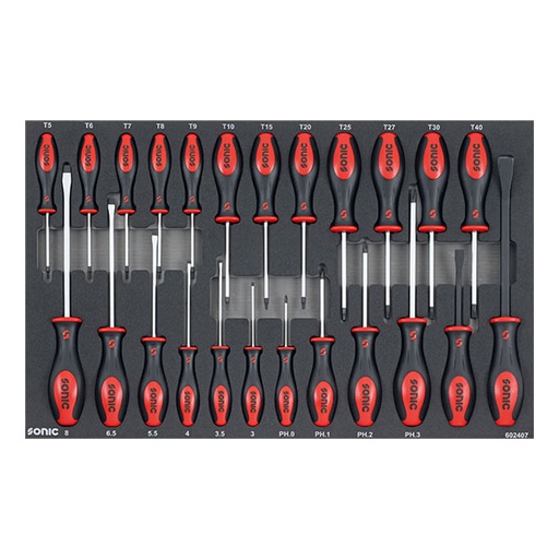 [602407] Screwdriver set SFS-M 24-pcs. SONIC 602407