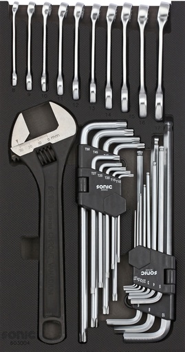[603004] Tool set for tool trolleys, 30 pcs, SONIC EQUIPMENT (603004, SONIC)