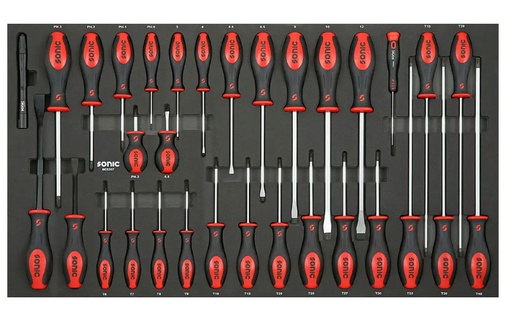 [603207] Įrankių komplektas į vežimėlius, 32 vnt., 603207, SONIC EQUIPMENT 
