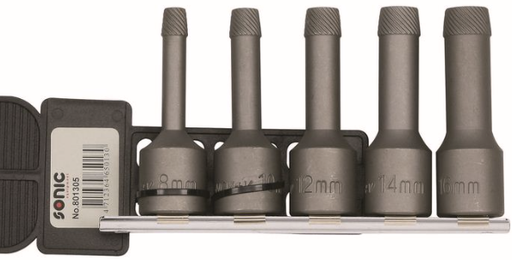 [801305] Varžtų sukimo galvučių komplektas 1/2 ", 5 vnt. 