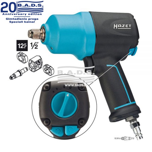 [9012EL-SPC] Pneumatinis veržliasūkis ½, 1700Nm 9012EL-SPC Hazet 