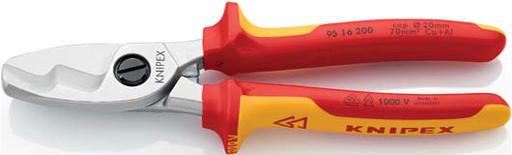 [95 12 200] Cable Shears with twin cutting edge 200 mm (95 12 200, KNIPEX)
