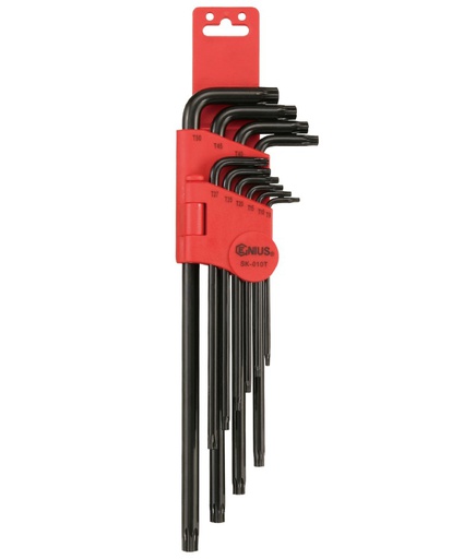 [SK-010T] Lenktų TORX su centrine skyle komplektas (10vnt) (SK-010T, GENIUS)