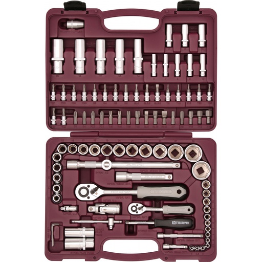 [UTS0094] Įrankių komplektas 1/4" 1/2" DR, 94 vnt. (UTS0094, THORVIK)