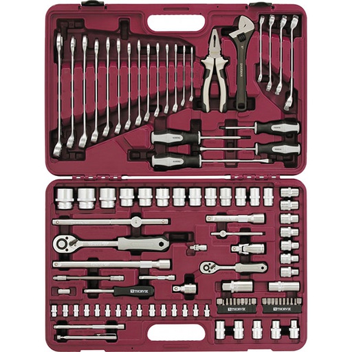 [UTS0101] Tool set 1/4"+1/2" DR, 101 pcs (UTS0101, THORVIK)