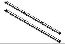 [129010236] Rail for U-shaped lamp adjustment stand 4x1750mm with wheels Tecnolux  