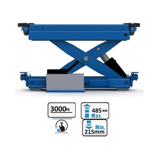 [PLX30TQ] Pit lifter 3T Pneumatic PLX30TQ Puli