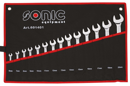 [601409] Combination wrench set in pouch 14-pcs. (601409, SONIC)