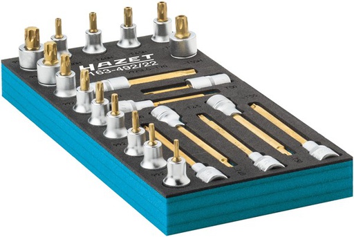 [163-492/22] [163-492/22] Screwdriver socket set, 163-492/22, HAZET 