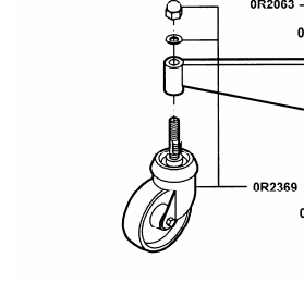 [0R2369] NVCB 80 pivoting wheel kit for Oma Transmission Jack