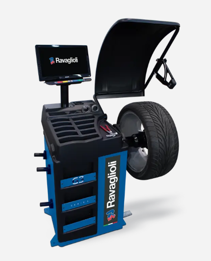 [RAV.G3150.201386] Ratų balansavimo staklės su monitoriumi, GP3.150WS, RAVAGLIOLI RAV.G3150.201386 
