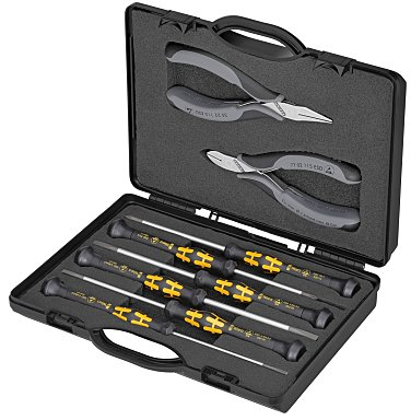 [00 20 18 ESD] Elektronikos įrankių komplektas ESD, 8 vnt (00 20 18 ESD, KNIPEX)