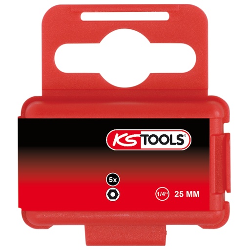 [911.2941] Antgalis šešiakampis su centr.skyle 3.0X25mm 1/4 5vnt. (911.2941, KS TOOLS)
