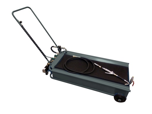 [0951-500] Low profile waste oil trolley 95L with pump