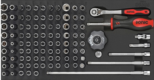 [110201] Įrankių komplektas į vežimėlį, 102 vnt. SONIC EQUIPMENT (110201, SONIC)