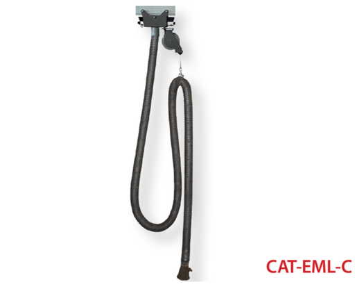 [CAT-EML-100/5-C] Vežimėlis su 5m žarna bėginei dujų ištraukimo sistemai CORAL AUTOTIVE EQUIPMENT CAT-EML-100/5-C