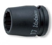 [4405M_12mm_KOK] 1/2" dvylikakampė smūginė galvutė KOKEN 14405M Galvutės dydis: 13 mm (kopija)