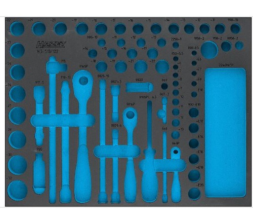 [163-513L] [163-513L] [163-513L] Įrankių dėklas be įrankių HAZET 