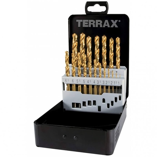 [250214T_RUK] 19 dalių grąžtų rinkinys RUKO Terrax HSS-G Tin