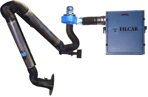 [TECHNOSTAR-4000-NG/4] Suvirinimo dujų ištraukimo sistema montuojama ant sienos TECHNOSTAR-4000-NG/4 FILCAR