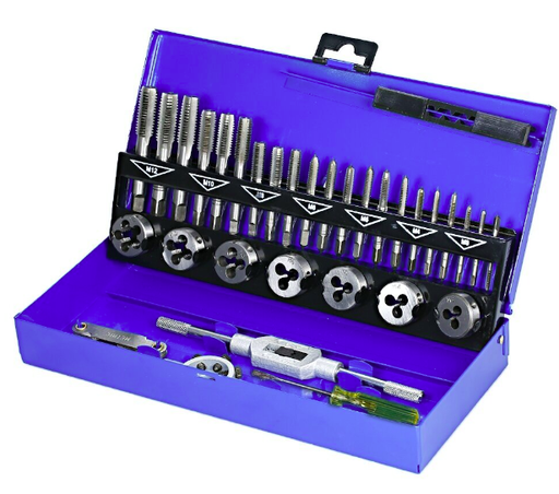 [C132] Sriegiklių ir sriegpjovių komplektas 32vnt. M3-M12