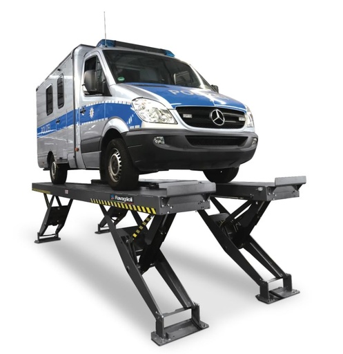 [RAV.80652.196910] Electrohydraulic Vertical scissor lift 6.5 T with wheel alignment, RAV8065.2.60ISI RAVAGLIOLI