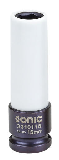 [3310115] 1/2" deep thin-wall impact socket 15 mm, Sonic Equipment (3310115, SONIC)
