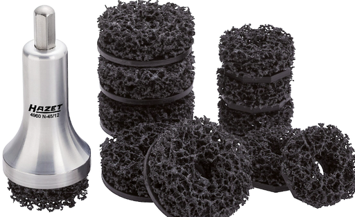 [4960N-45/12] HAZET Wheel hub grinder set for passenger cars - 12-piece 4960N-45/12