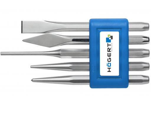[HT3B713] Kaltų / išmušėjų komplektas / 5vnt. Hogert technik (Vokietija)