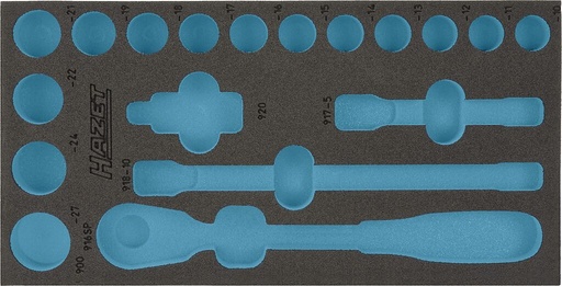 [163-191L] 2-component soft foam insert - L x W: 342 mm x 172 mm (163-191L, HAZET)