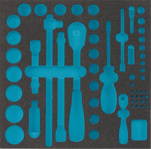 [163-224L] 2-component soft foam insert - L x W: 344 mm x 342 mm (163-224L, HAZET)