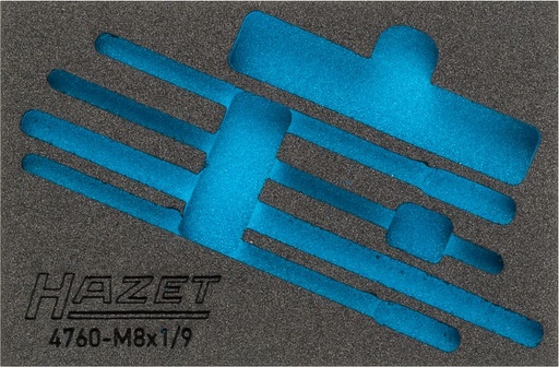 [163-321L] 2-component soft foam insert - L x W: 172 mm x 114 mm (163-321L, HAZET)